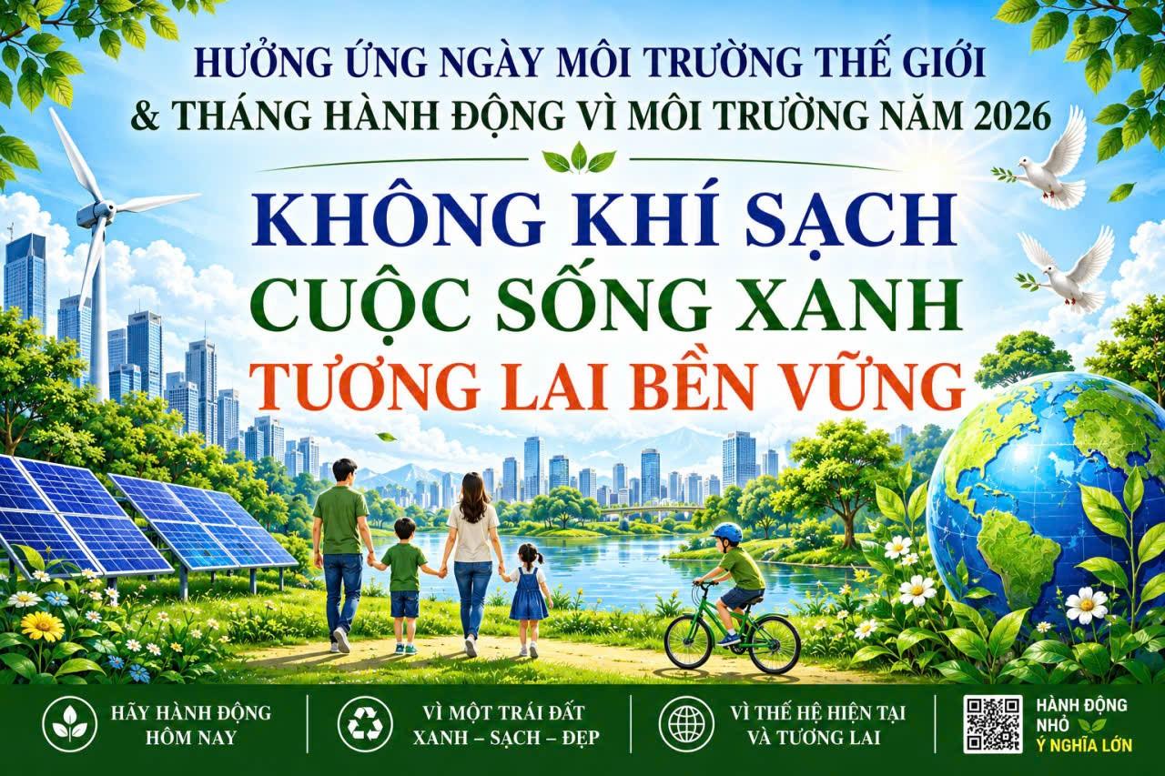 Hưởng ứng Ngày môi tường thế giới 05/6 và Tháng hành động vì môi trường năm 2026